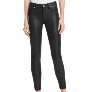 7 For All Mankind Pebbled Leather Skinny Jeans